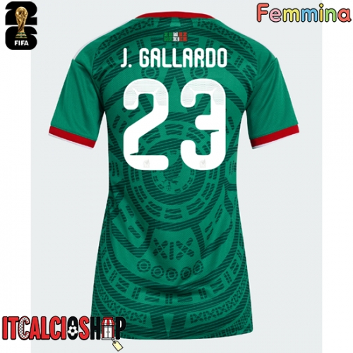 Messico Jesus Gallardo #23 Prima Maglia Femmina Mondiali 2026 Manica Corta